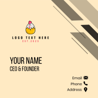 Chicken Egg Mascot Business Card Design