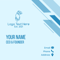 Blue Cockatoo Monoline Business Card Design