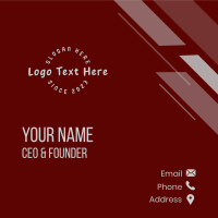 Circle Business Wordmark Business Card Design