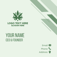 Weed Leaf People Business Card Design