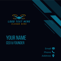 Aerial Drone Quadcopter Business Card Design