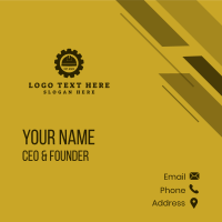 Mechanical Engineering Hat Construction Business Card Design