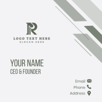 Art Deco Studio Letter R Business Card Design