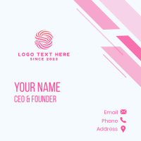 Striped Candy Letter S Business Card Design