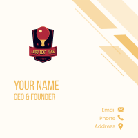 Table Tennis Varsity Business Card Design