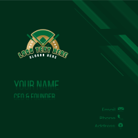 Baseball Bat Field Business Card Design