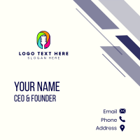 Colorful Microphone Letter O Business Card Design