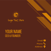 Yellow Sun Rays Letter Business Card Design