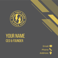 Electric Energy Voltage  Business Card Design