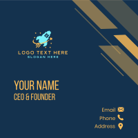 Space Rocket Gaming Business Card Design