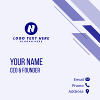 Generic Company Brand Letter N Business Card Design
