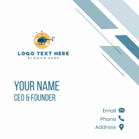 Helicopter Air Transportation Business Card Design