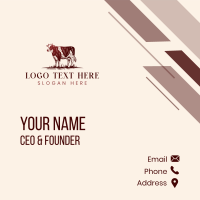 Agricultural Cow Farm Business Card Design