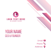 Sweet Pink Letter Business Card Design