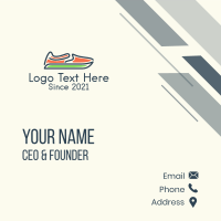 Athletic Shoes  Business Card Design