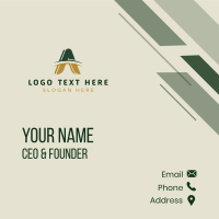 Modern Arc Letter A Business Card Design