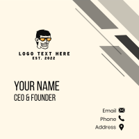 Angry Sunglasses Guy Business Card Design