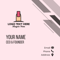 Pink Fingernail Door  Business Card Design