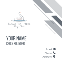 Swan Lake Outline  Business Card Design