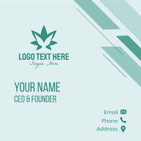 Flying Cannabis Wings Business Card Design