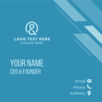 Blue Corporate Ampersand Logo Business Card Design