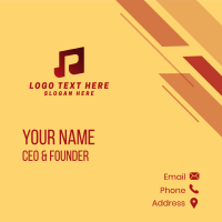 Music Note Letter P  Business Card Design