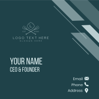 Boat Oar Paddle Business Card Design