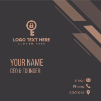 Minimalist Locksmith Key Business Card Design