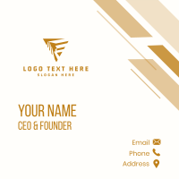 Gold Triangular Pharaoh  Business Card Design