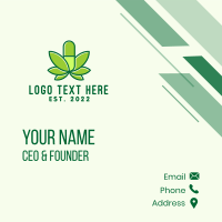 Medical Pill Cannabis  Business Card Design