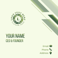 Natural Wellness Leaves Business Card Design