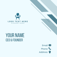 Chair Decor Furnishing Business Card Design