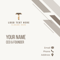 Paper Fold Document Letter T Business Card Design