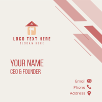 Axe Triangle Ruler Construction Business Card Design