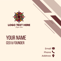 Colorful Mosaic Wheel Business Card Design