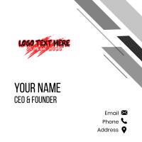 Bloody Thriller Wordmark Business Card Design
