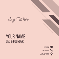 Elegant Beauty Wordmark Business Card Design