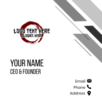 Grunge Circle Wordmark Business Card Design