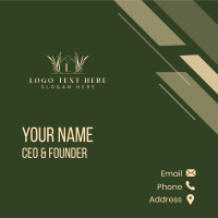 Luxury Geometric Wreath Business Card Design