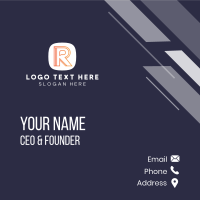 Chat Outline Letter R Business Card Design