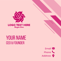Pink Rose Petals  Business Card Design