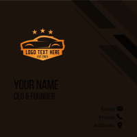 Race Car Automobile Garage  Business Card Design