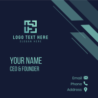 Cyber Maze Code Business Card Design