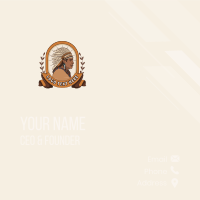 Native American Chief Business Card Design