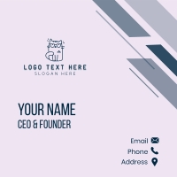 Cat Pet Cartoon Business Card Design