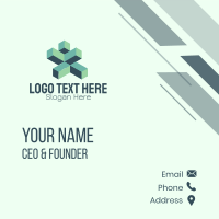 Technology Building Blocks Business Card Design