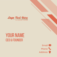 Retro Script Enterprise Business Card Design