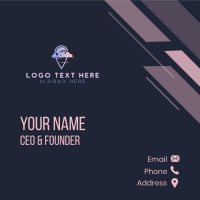 Airplane Cloud Location Pin Business Card Design