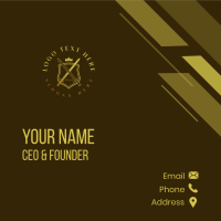 Medieval Sword Crown Business Card Design