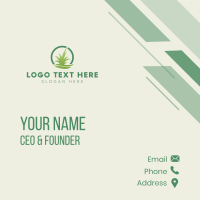 Circle Lawn Grass Business Card Design